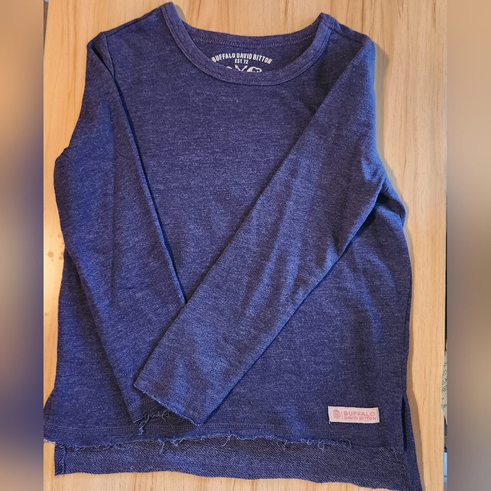 Buffalo David Bitton girl's blue pullover sweater size: 7/8 (S)